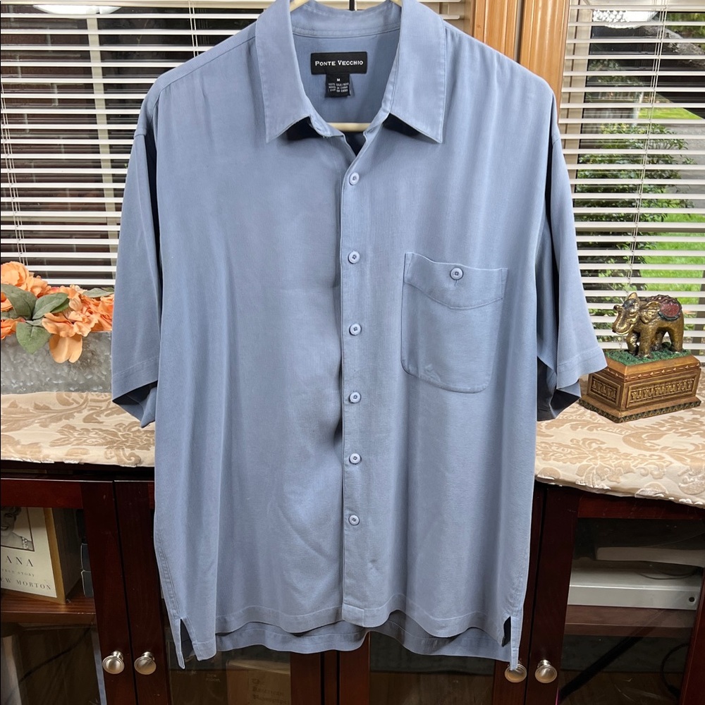 Ponte Vecchio Men’s Silk Shirt Size Medium